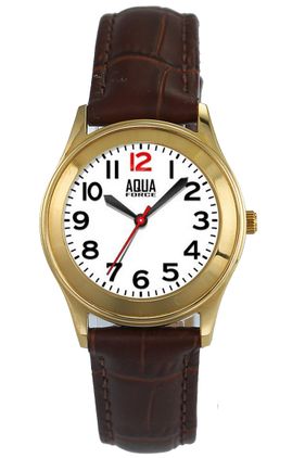 Aquaforce "Easy Reader" Watch with Brown Leather Strap - Ladies
