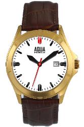 Aquaforce "Easy Reader" Watch with Brown Leather Strap - Mens