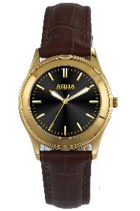 Aquaforce Elegant Ladies' Watch-Black with Brown Band