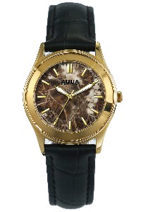 Aquaforce Elegant Ladies' Watch-Brown with Black Band