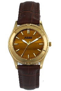 Aquaforce Elegant Ladies' Watch-Catseye with Brown Band