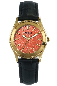 Aquaforce Elegant Ladies' Watch-Dark Pink with Black Band