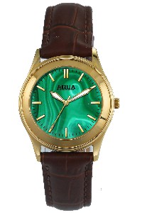 Aquaforce Elegant Ladies' Watch-Green with Brown Band