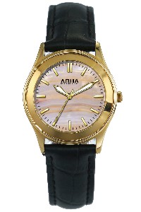 Aquaforce Elegant Ladies' Watch-Light Pink with Black Band