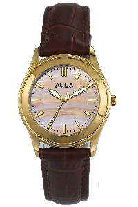 Aquaforce Elegant Ladies' Watch-Light Pink with Brown Band