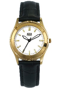 Aquaforce Elegant Ladies' Watch-White with Black Band
