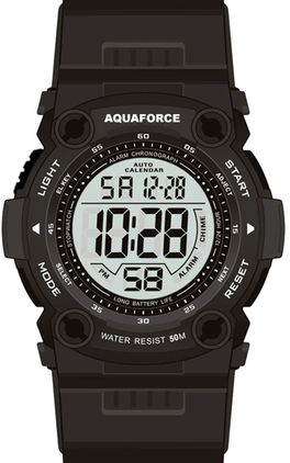 Aquaforce Model 26 Digital Watch With Rubber Case