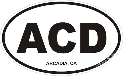 Arcadia California Oval Decal