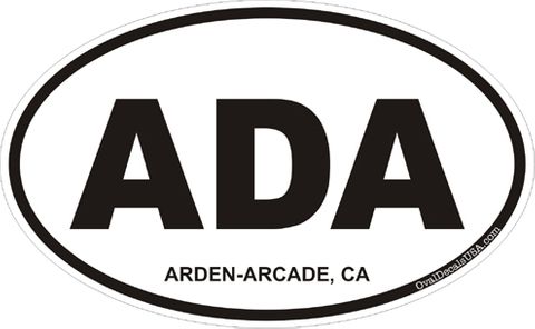 Arden Arcade California Oval Decal