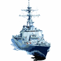 Arleigh Burke Class Destroyer Merchandise Thumbnail Illustration