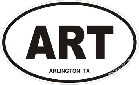Arlington Texas Oval Decal