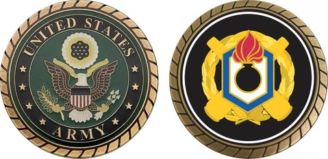 U.S. Army Armament and Chemical Command Unit Crest Challenge Coin
