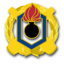 Armament and Chemical Command Unit Crest Vinyl Transfer Decal