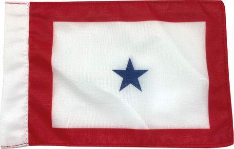Armed Forces Blue Star 6" X 9" Motorcyle Flag
