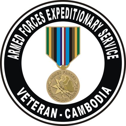 Armed Forces Expeditionary Medal Cambodia Decal