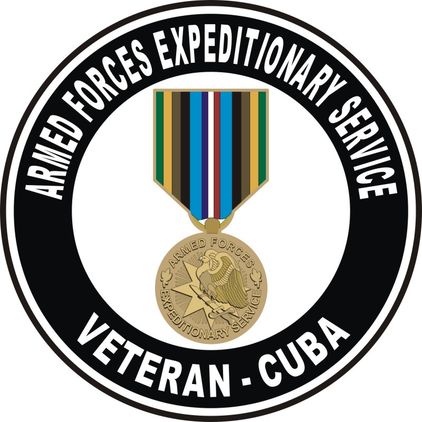 Armed Forces Expeditionary Medal Cuba Decal