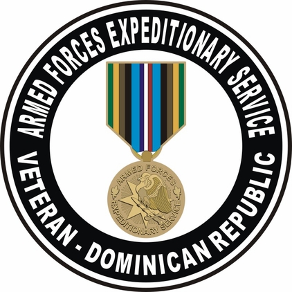 Armed Forces Expeditionary Medal Dominican Republic Decal