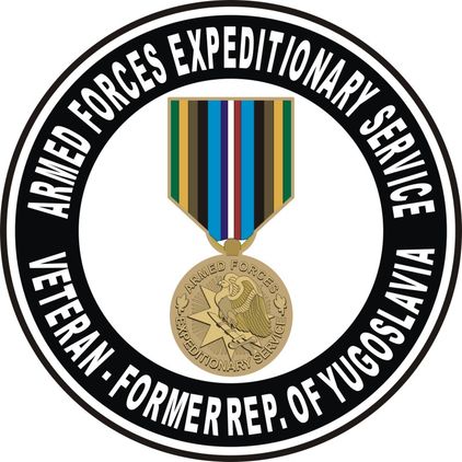 Armed Forces Expeditionary Medal Former Republic of Yugoslavia Decal