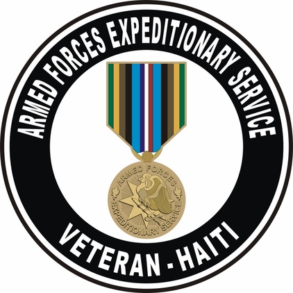 Armed Forces Expeditionary Medal Haiti Decal