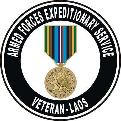 Armed Forces Expeditionary Medal Laos Decal