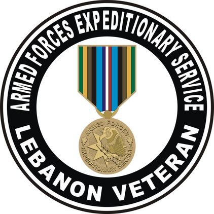 Armed Forces Expeditionary Medal Lebanon Decal