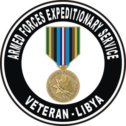 Armed Forces Expeditionary Medal Libya Decal