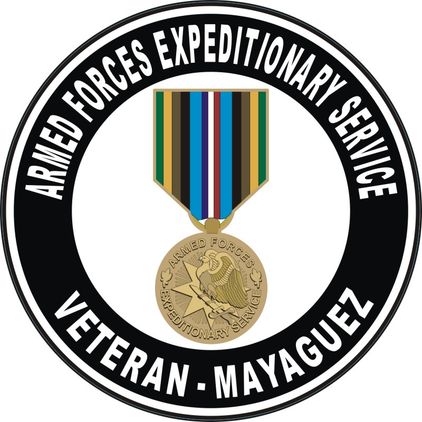 Armed Forces Expeditionary Medal Mayaguez Decal