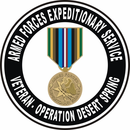 Armed Forces Expeditionary Medal Operation Desert Spring Decal
