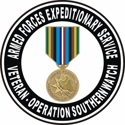 Armed Forces Expeditionary Medal operation southern watch Decal