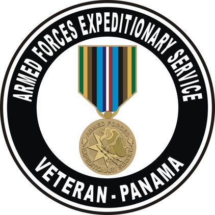 Armed Forces Expeditionary Medal Panama Decal