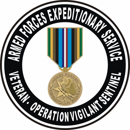 Armed Forces Expeditionary Medal Vigilant Sentinel Decal