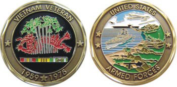 Armed Forces Vietnam Veteran 1959 - 1975 Challenge Coin