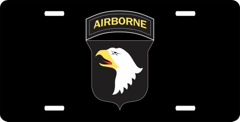 Army 101st Airborne Division  License Plate