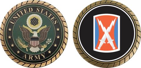Army 106th Signal Brigade Patch Challenge Coin
