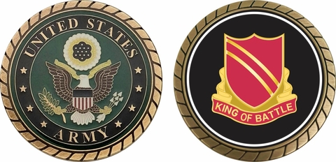 Army 108th Regiment Unit Crest Challenge Coin