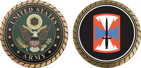 Army 1101st Signal Brigade Patch Challenge Coin