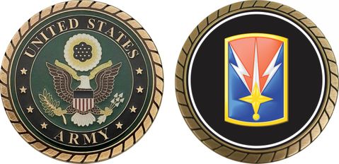 Army 1107th Signal Brigade Patch Challenge Coin