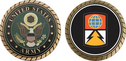 Army 1108th Signal Brigade Patch Challenge Coin