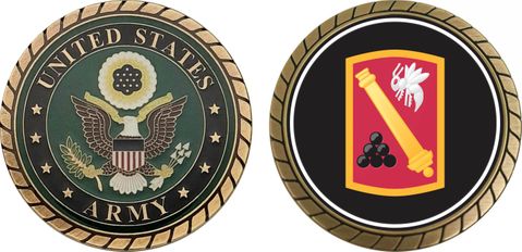 Army 113th Field Artillery Brigade Patch Challenge Coin