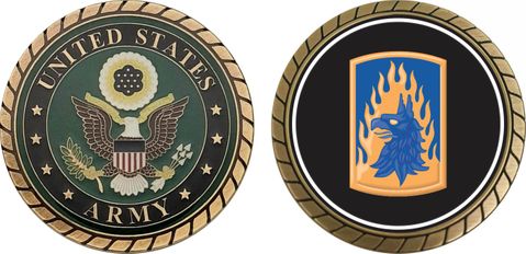 Army 12th Aviation Brigade patch Challenge Coin