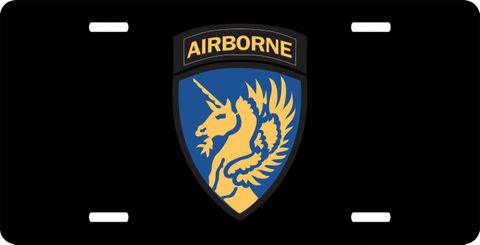 Army 13th Airborne Division  License Plate