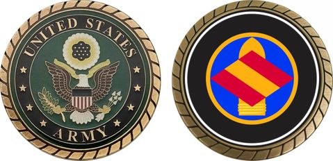 Army 142nd Field Artillery Brigade Patch Challenge Coin