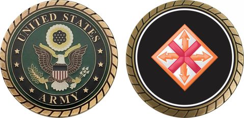 Army 142nd Signal Brigade Patch Challenge Coin