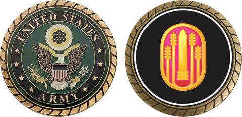 Army 147th Field Artillery Brigade Patch Challenge Coin
