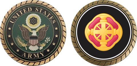 Army 151st Field Artillery Brigade Patch Challenge Coin