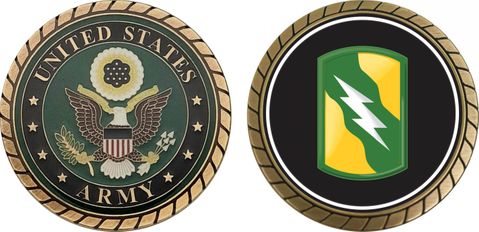 Army 155th Armored Brigade Patch Challenge Coin