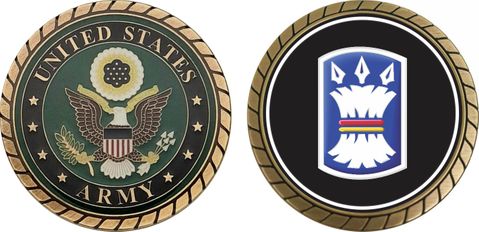 Army 157th Infantry Brigade Patch Challenge Coin