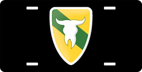 Army 163rd Armored Brigade Montana License Plate