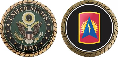 Army 164th Air Defense Artillery Brigade Patch Challenge Coin