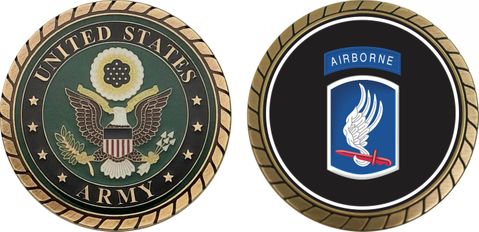 Army 173rd Airborne Brigade Challenge Coin